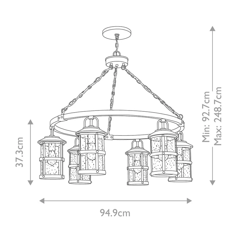 Lustre Extérieur Noir