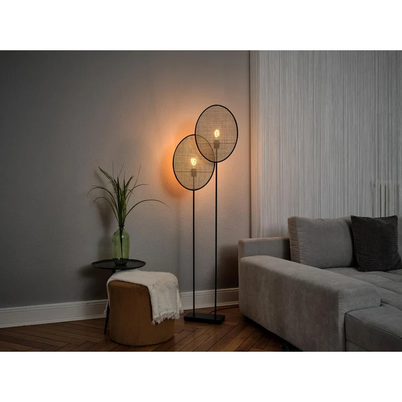 OSRAM DECOR Rattan Dandelion Lampadaire 2xE27 Brun