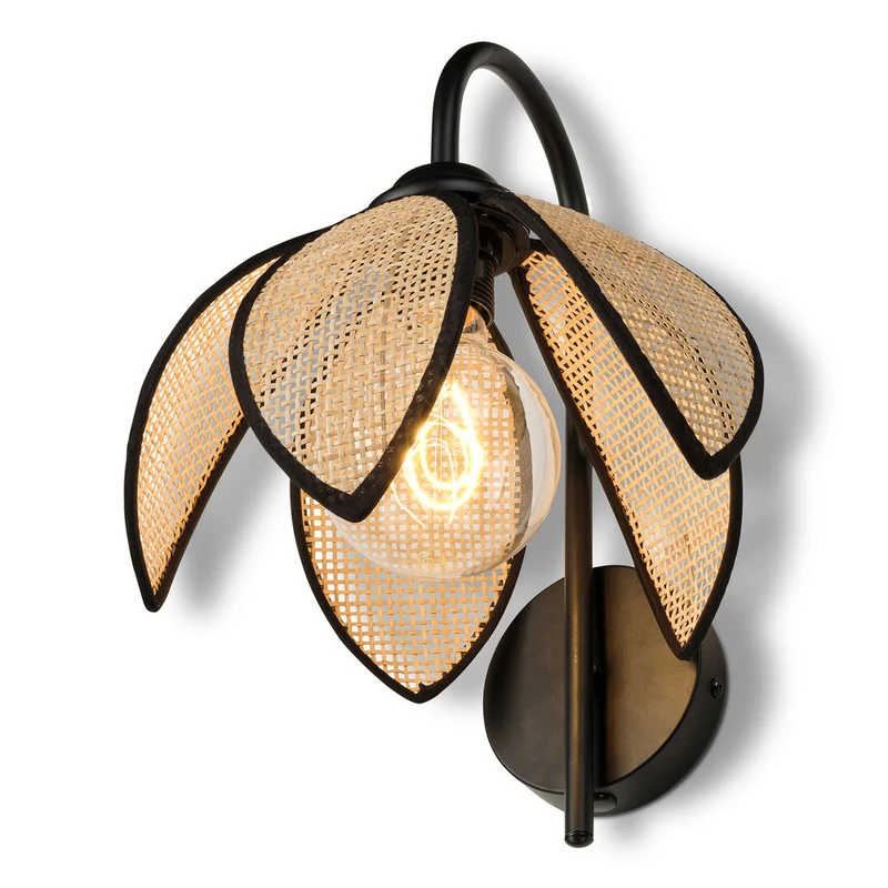 OSRAM DECOR Rattan Lotus Applique murale E27 Marron