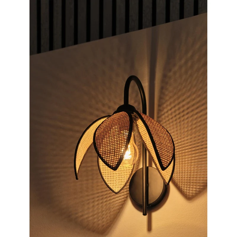 OSRAM DECOR Rattan Lotus Applique murale E27 Marron
