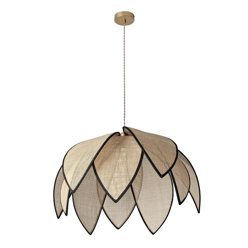 OSRAM DECOR Rattan Lotus Suspension E27 Brun