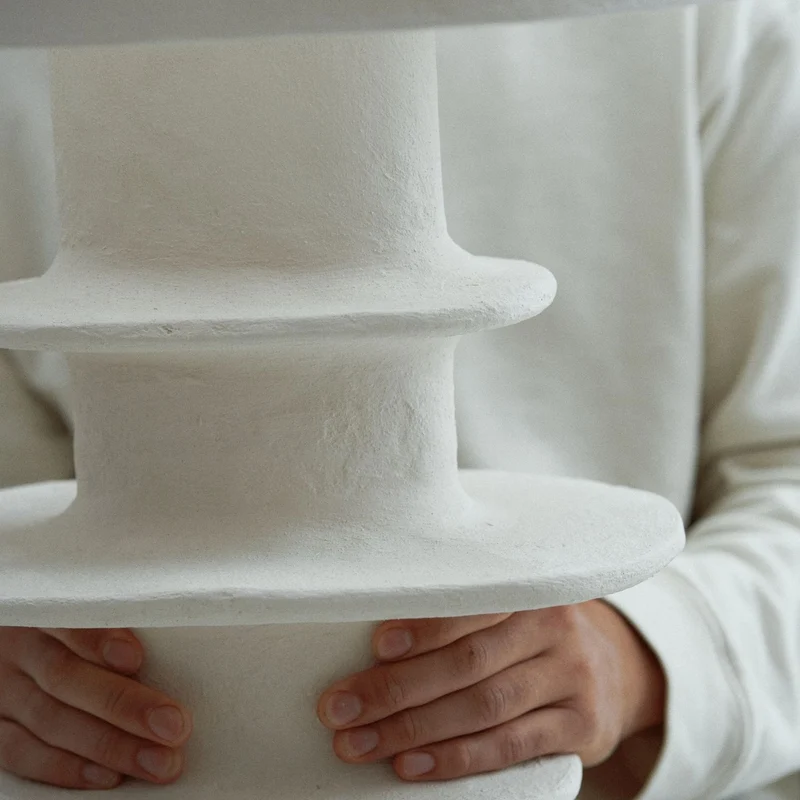 Serax Papier Maché Geometrical Earth Table Lamp