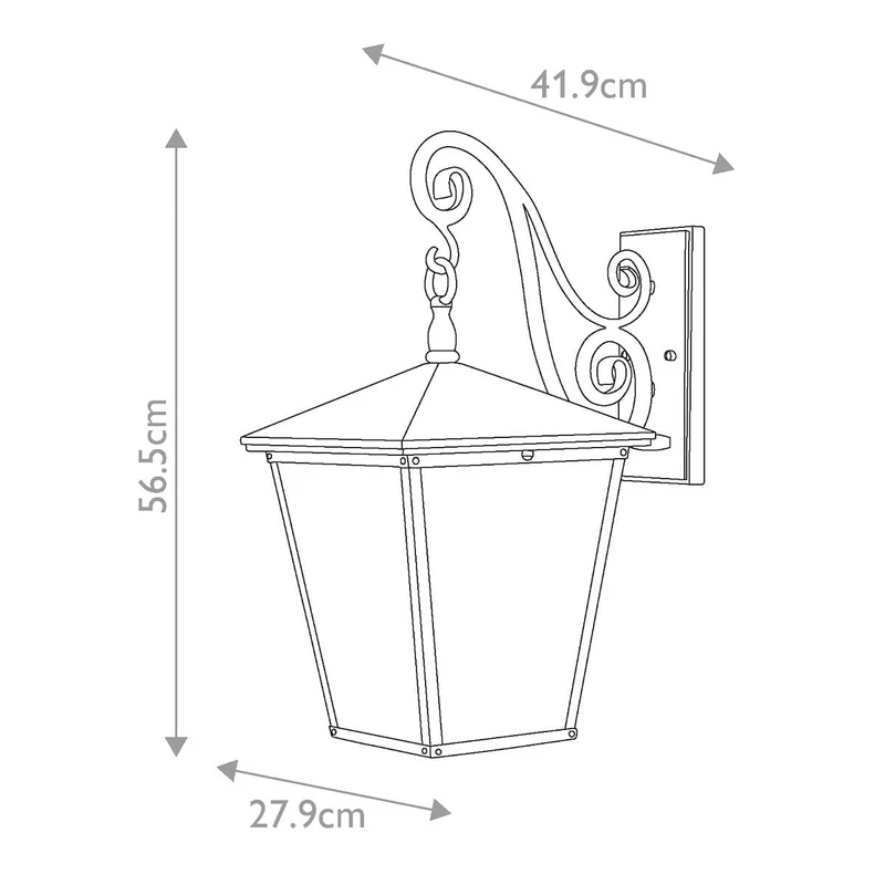 Grande lanterne murale Trellis 4 lumières