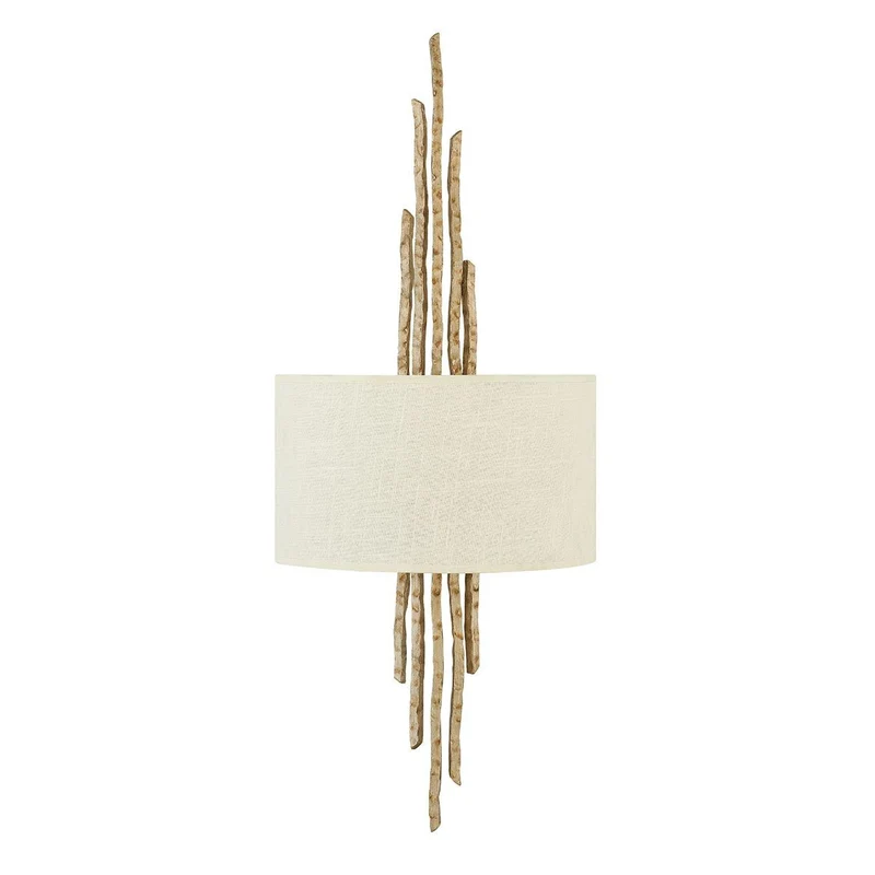 Applique murale design blanc et or