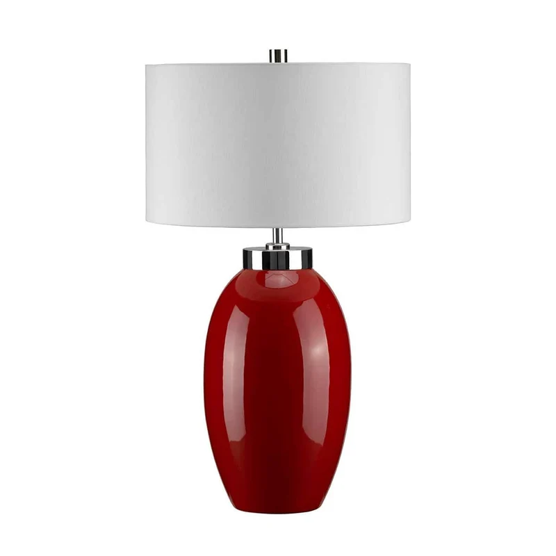 Petite lampe de table rouge