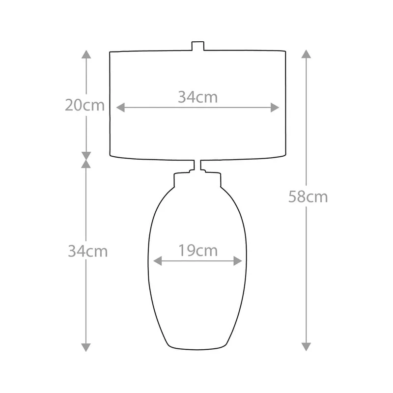 Lampe de table céramique crème