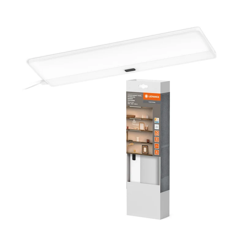LEDVANCE UNDERCABINET PANEL FRAMELESS éclairage sous meuble 30x10cm CCT DIM Blanc, 220 lm, 3000 K / 4000 K / 6500 K