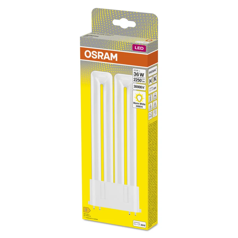 Lampe LED OSRAM DULUX LED F EM & AC MAINS 20W 830 2G10, 2250 lm, 3000 K, blanc chaud