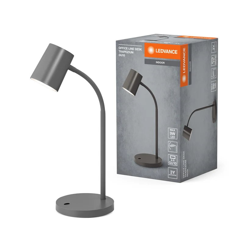 Lampe de bureau LEDVANCE OFFICE LINE Desk Trapezium GU10 Gris