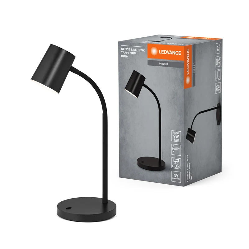 Lampe de bureau LEDVANCE OFFICE LINE Desk Trapezium GU10 Noir