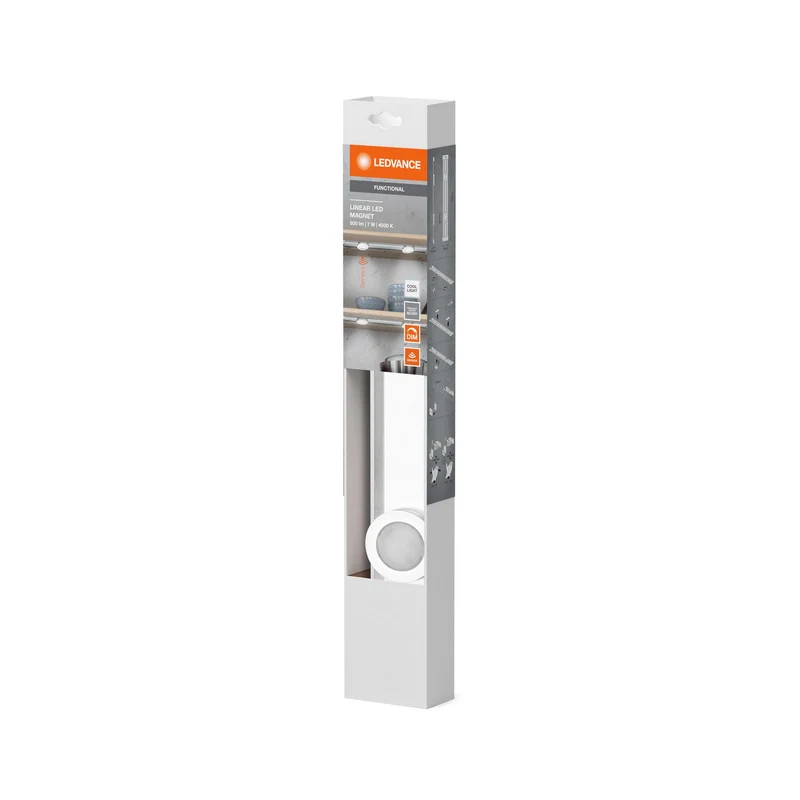 Spot LEDVANCE LINEAR LED MAGNET 2 SENSOR pour meuble 7W 840 DIM, 400 lm, 4000 K, blanc froid