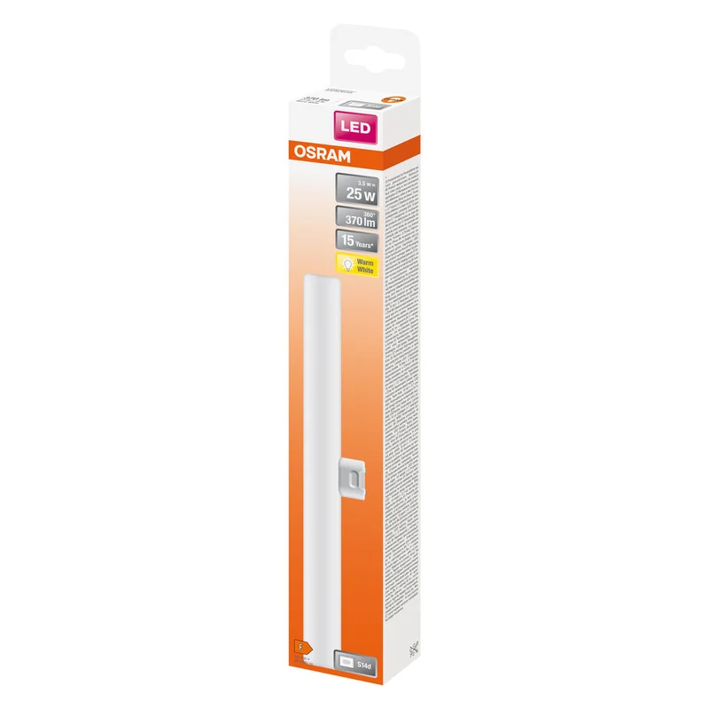 Lampe LED OSRAM LEDINESTRA® BASE 3,5 W 827 Frosted S14D, 370 lm, 2700 K, blanc chaud