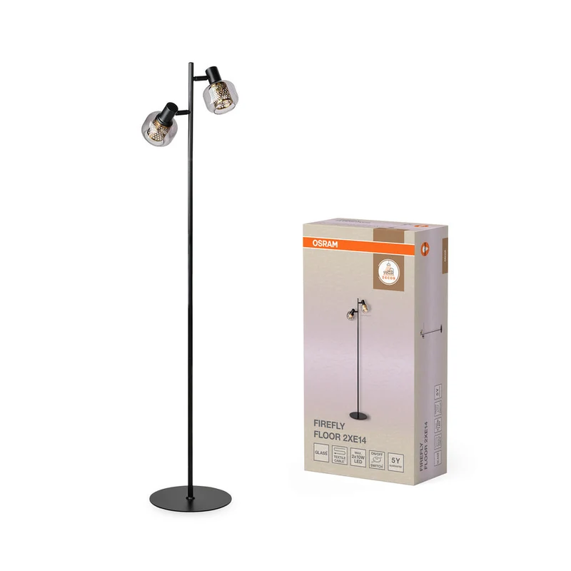 OSRAM DECOR Firefly Lampadaire 2xE14 Noir