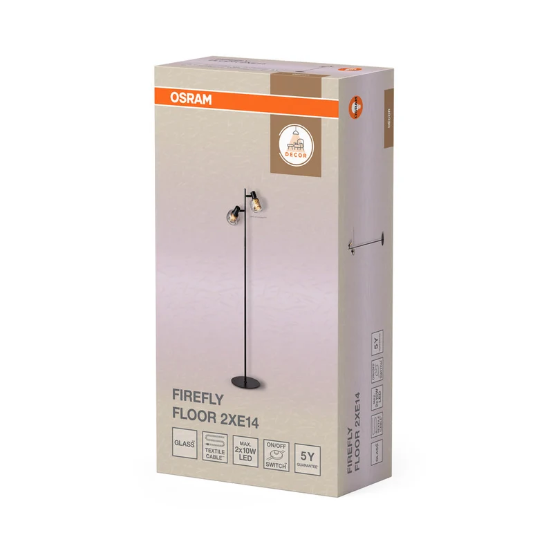 OSRAM DECOR Firefly Lampadaire 2xE14 Noir