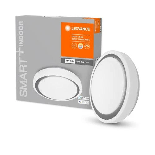LEDVANCE Wifi SMART+ Orbis Moon Plafonnier LED Tunable Blanc 38cm 24W / 3000-6500K Gris