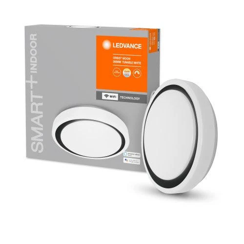 LEDVANCE Wifi SMART+ Orbis Moon Plafonnier LED Tunable Blanc 38cm 24W / 3000-6500K Noir