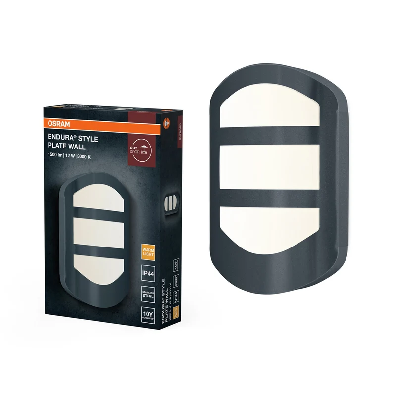 OSRAM ENDURA® STYLE PLATE Applique murale 12,5 W gris foncé