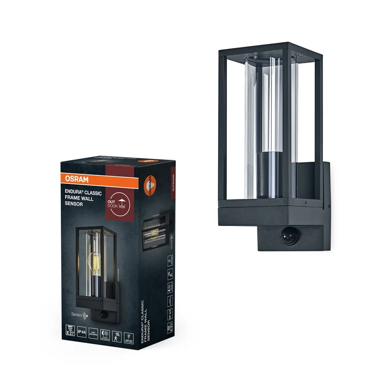 OSRAM ENDURA® CLASSIC FRAME Applique murale avec capteur E27 IP54 Gris foncé