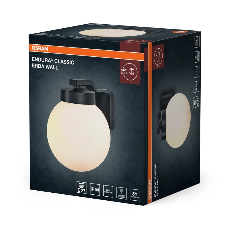 OSRAM ENDURA® CLASSIC ERDA Applique murale E27 IP54 Gris foncé