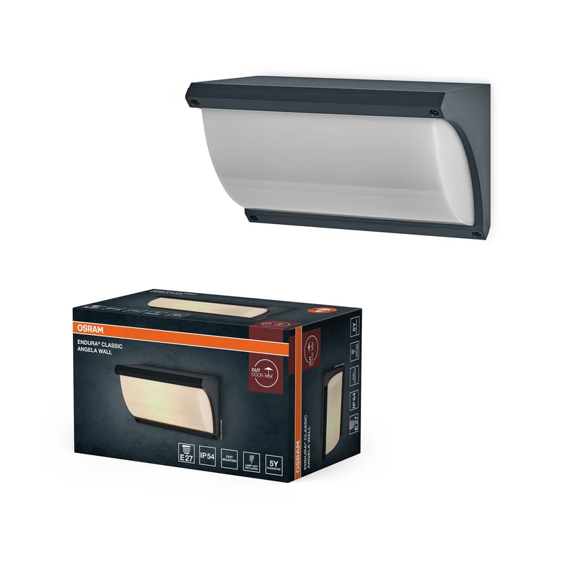 OSRAM ENDURA® CLASSIC ANGELA Applique murale E27 IP54 Gris foncé