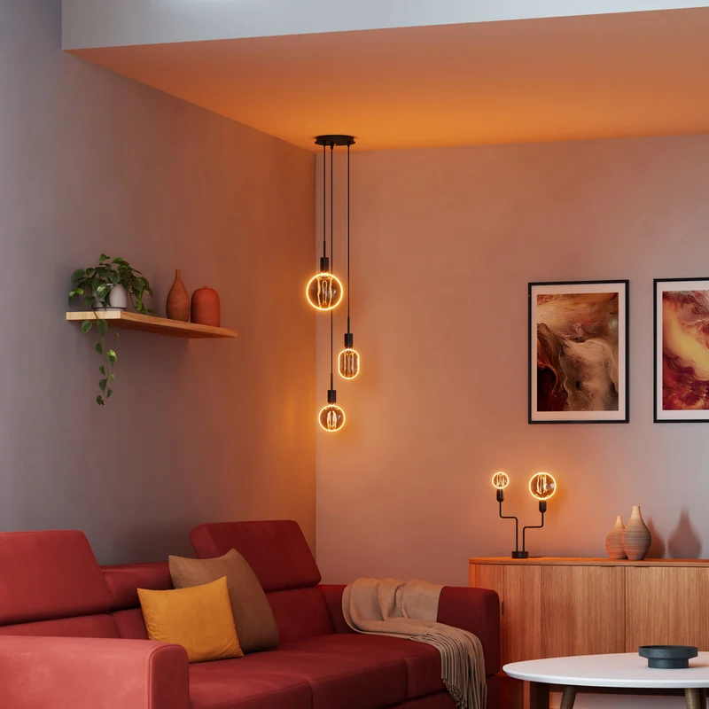 Lampe LED OSRAM VINTAGE 1906® LED CLASSIC GLOBE80 O-Form FILAMENT 4W 818 Fumée E27, 110 lm, 1800 K, Blanc chaud confort