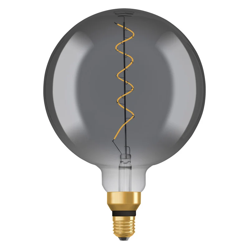 Lampe LED OSRAM VINTAGE 1906® LED CLASSIC Globe Dimmable 4W 818 Fumée E27, 140 lm, 1800 K, Lumière Chaude et Confortable