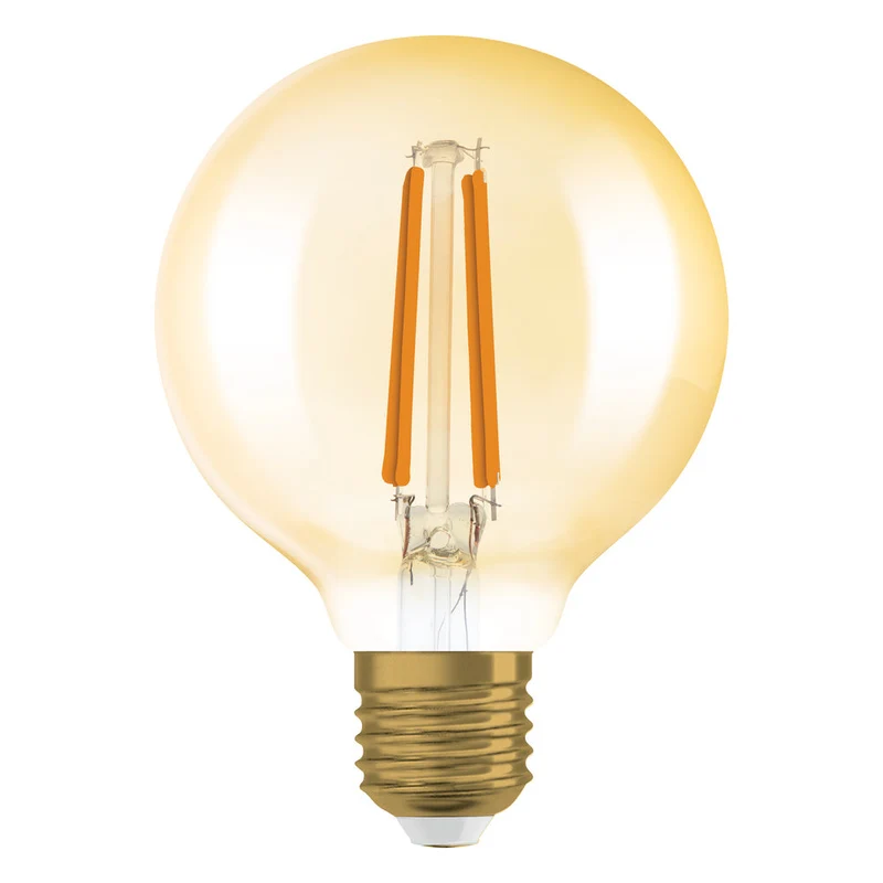 Lampe LED OSRAM VINTAGE 1906® LED CLASSIC Globe Dimmable 7,2W 824 Gold E27, 806 lm, 2400 K, Blanc chaud confort