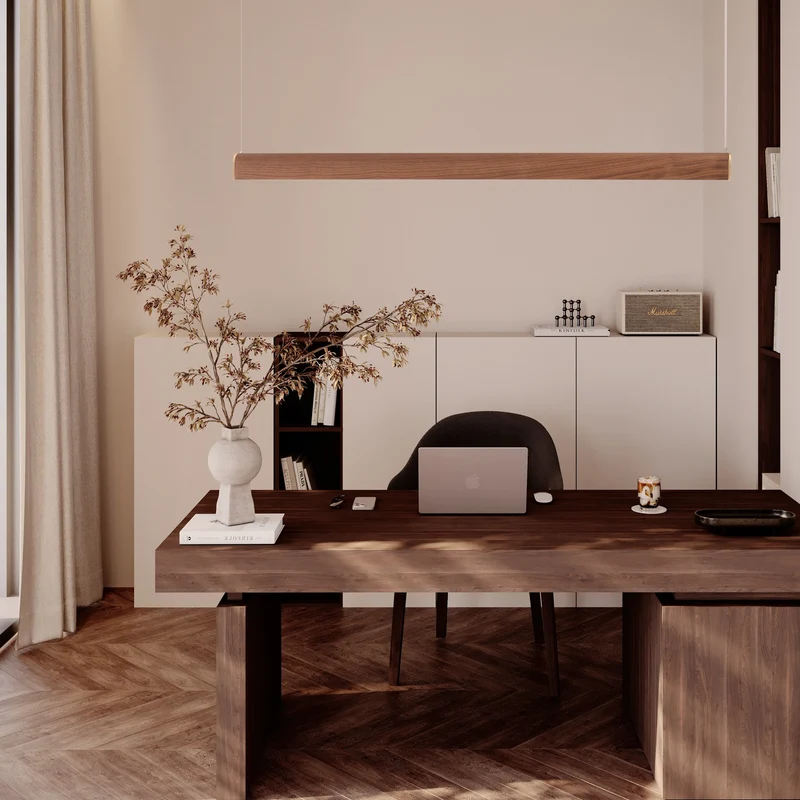 Tunto Curve - 1720 mm - Walnut / Gold Pendant