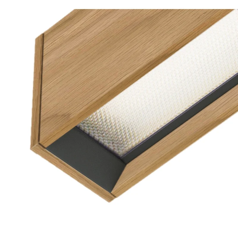 Tunto Curve - 1720 mm - Oak / Gold Pendant