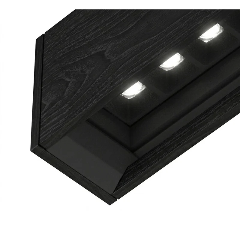 Tunto Curve - 1440 mm - Oak / Black Pendant