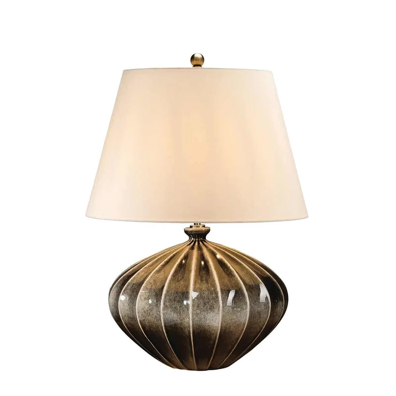 Lampe vernis marron