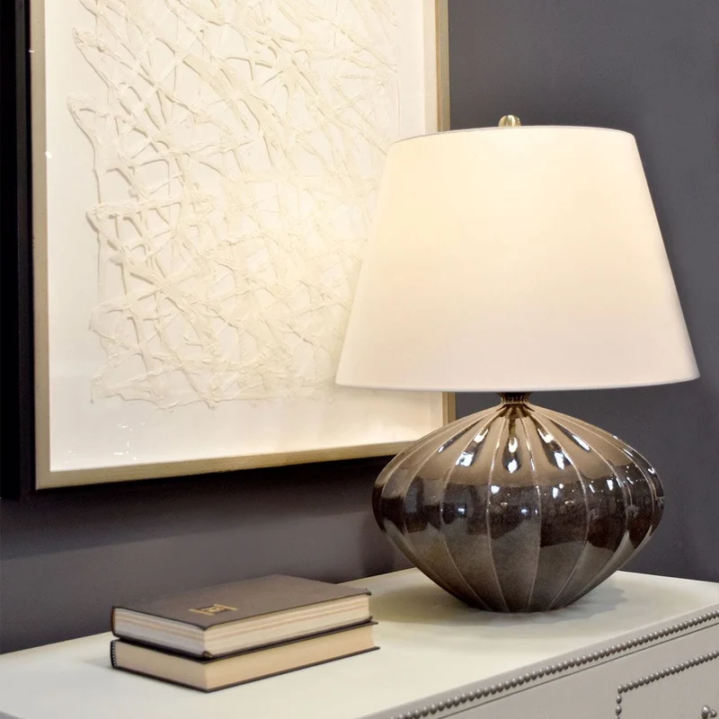 Lampe vernis marron