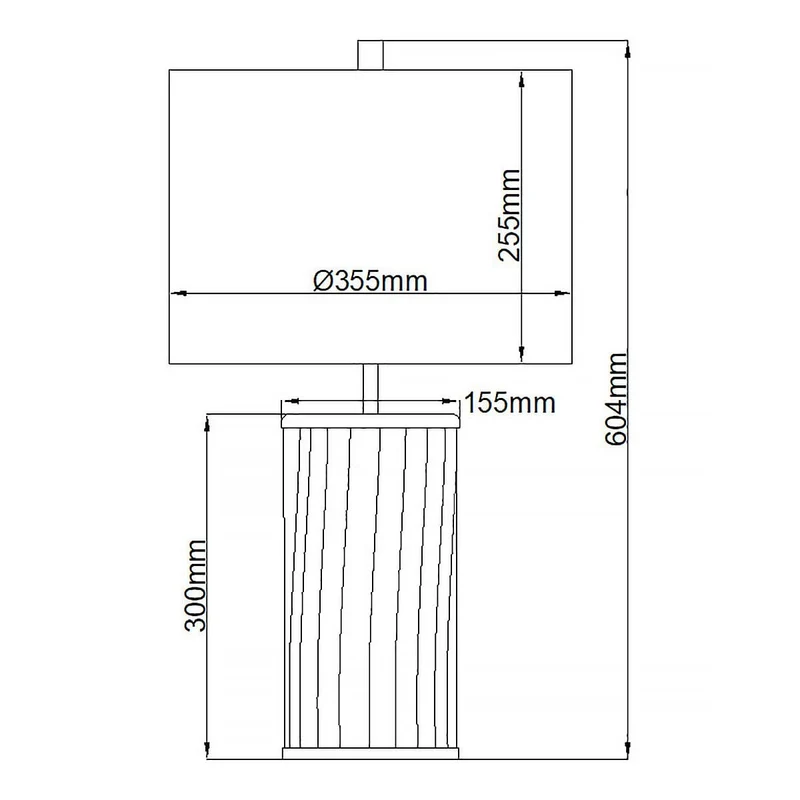 Lampe de table Reno - fumé - Nickel poli