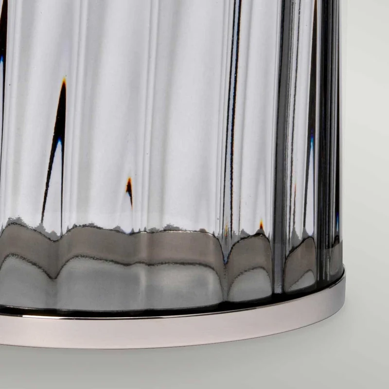 Lampe de table Reno - fumé - Nickel poli