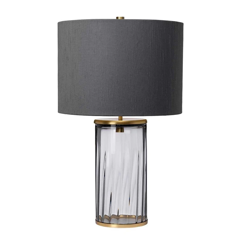 Lampe de table Reno - fumé - Laiton vieilli