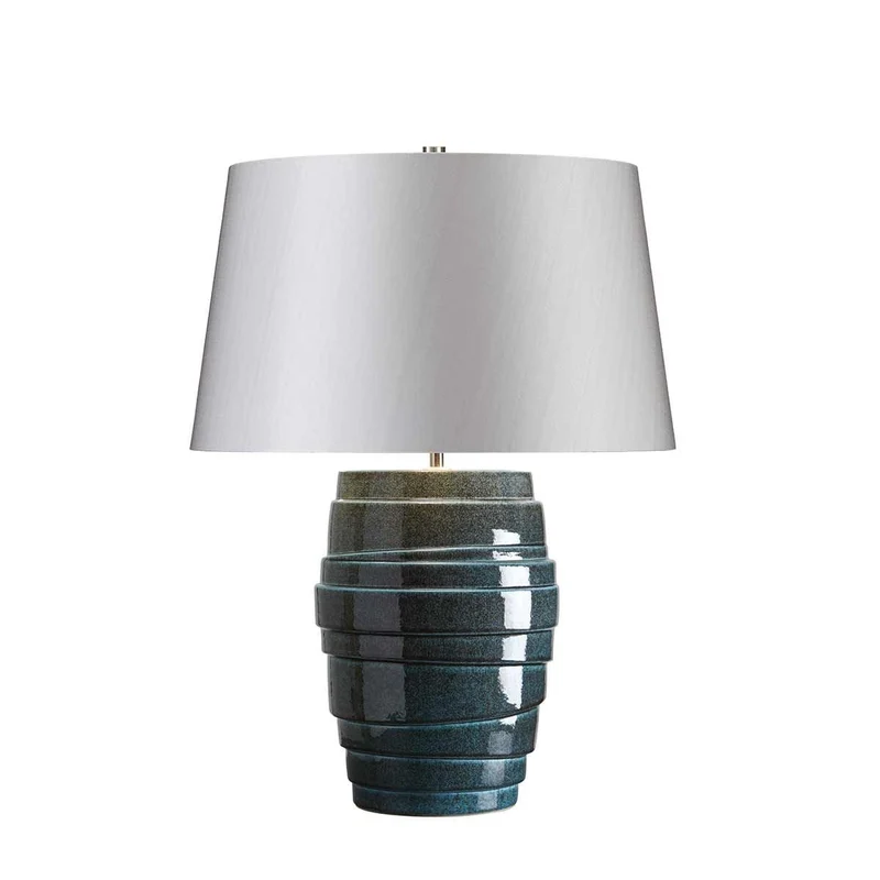 Lampe de table vernis bleu