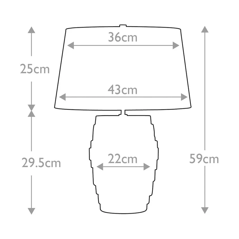 Lampe de table vernis bleu