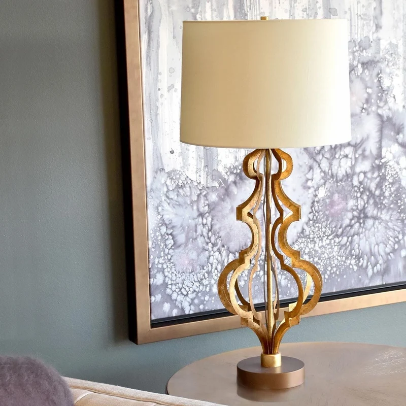 Lampe Design Dorée