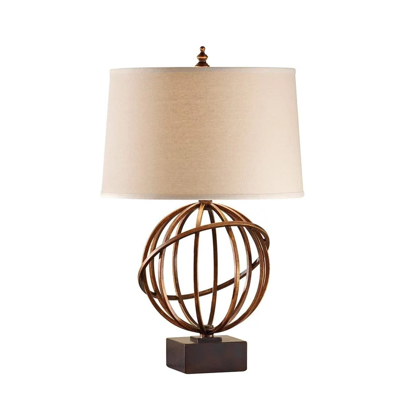 Lampe de table bois noyer