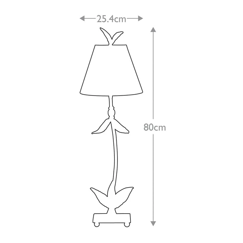 Lampe de table Red 1 lumière - Feuille d'argent