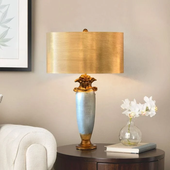 Lampe de table dore luxe italien