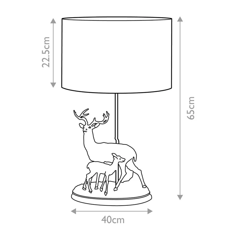 Lampe de table avec abat-jour ovale Amelia 1 lumière