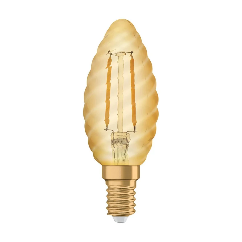 Lampe LED OSRAM VINTAGE 1906® LED CLASSIC B 1,5 W 824 Gold E14 BW-Form, 120 lm, 2400 K, lumière chaude et confortable