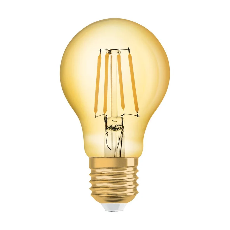 Lampe LED OSRAM VINTAGE 1906® LED CLASSIC A 4W 824 Gold E27, 410 lm, 2400 K, Lumière chaude et confortable