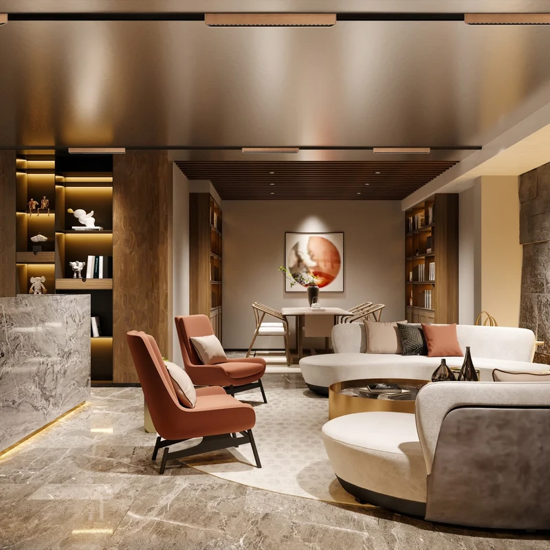 Tunto Square - 1440 mm - Walnut Ceiling Light
