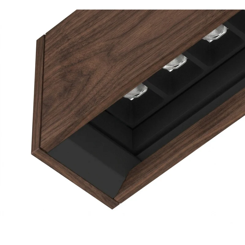 Tunto Square - 600 mm - Walnut Ceiling Light