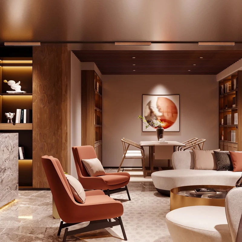 Tunto Square - 320 mm - Walnut Ceiling Light