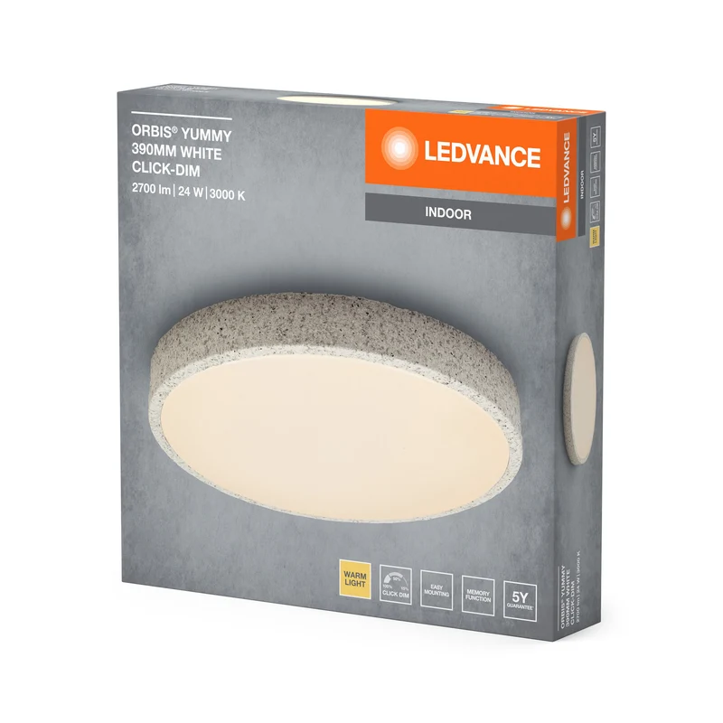 LEDVANCE ORBIS Yummy plafonnier 24W 390mm dimmable blanc
