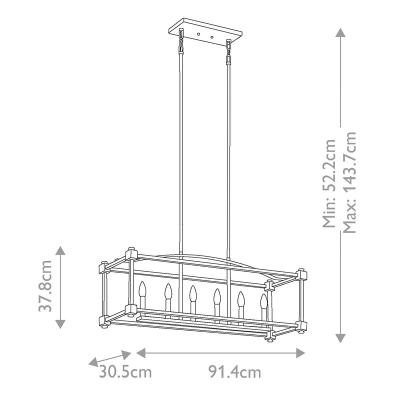 Lustre suspension pour salle à manger