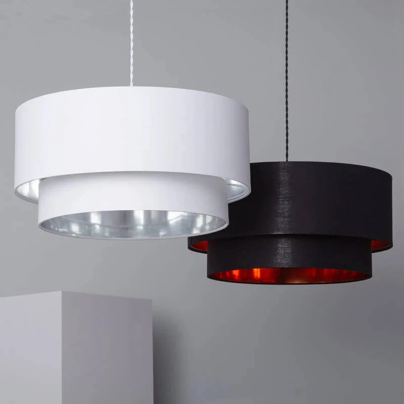 Lampe Suspension Noir Tissu